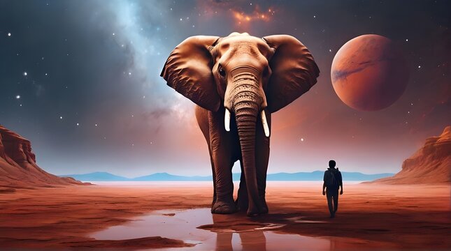 Elephant on the moon