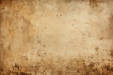 Old brown parchment antique paper sheet or vintage aged grunge stain texture isolated background