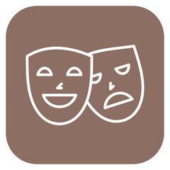 Theatre Mask Icon of Entertainment iconset.