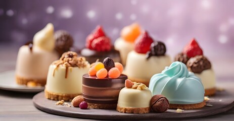 chocolate cake with candle, ai generated