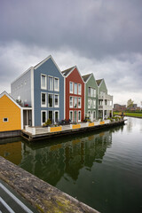 Modern residential architecture in Houten, The Netherlands