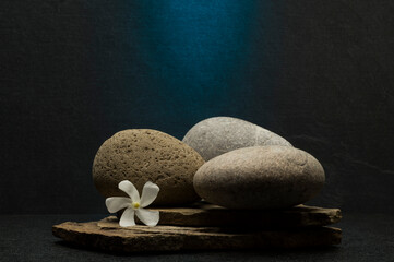 spa still life with stones