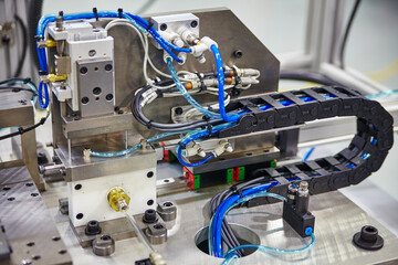 Precision Engineered Industrial Machinery Close-Up