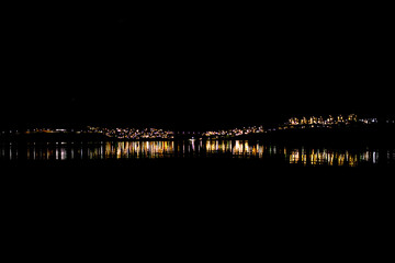 Night city reflection - Nuuk, Greenland