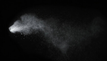 Natural dust particles flow in air on black background - obrazy, fototapety, plakaty