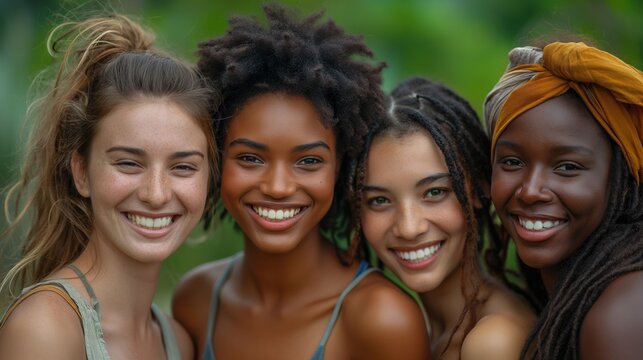 diverse group of woman with positive interactions, happiness, togetherness, friendship, diversity