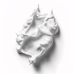 Shaving foam, whipped cream, cream isolated  on white background with full depth of field and deep focus fusion