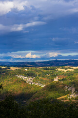 Fototapeta premium Castle and village in Najac, Aveyron, Southern France