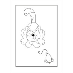 Coloring Book or Coloring Page Cartoon Illustration for Children or adult. Simple isolated icon. Concept illustration. Sign, symbol, element. Vector Eps 10.