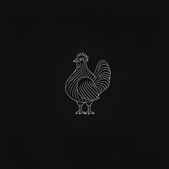 Fototapeta na wymiar Beautiful Hen Logo, Perfect Chicken Design for Your Project and Creations, Ai Generative