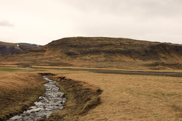 View on a mountain in the Golden Circle , in the south of Iceland