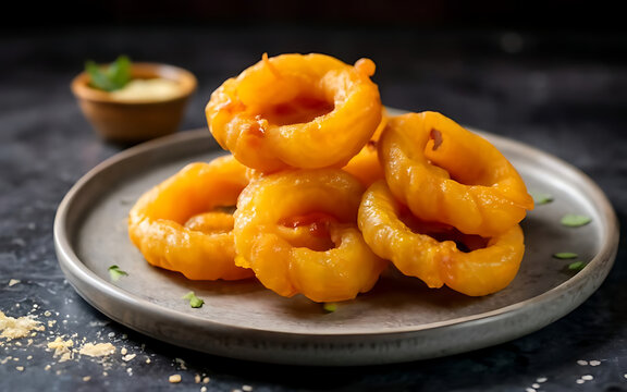 Capture the essence of Jalebi in a mouthwatering food photography shot