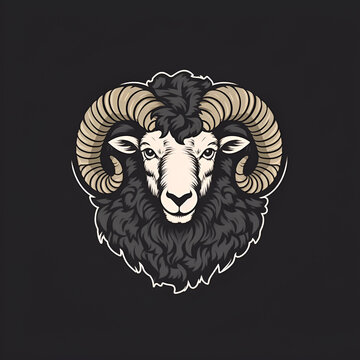 Beautiful Sheep Logo, Perfect Design for Your Project and Creations, Ai Generative