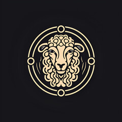 Beautiful Sheep Logo, Perfect Design for Your Project and Creations, Ai Generative