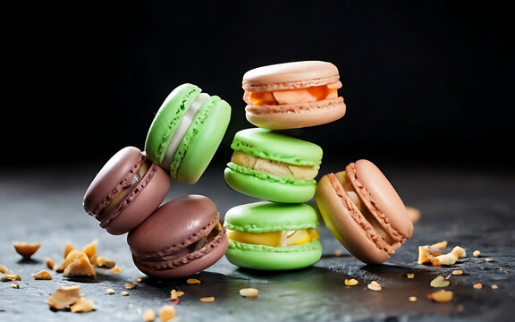 Capture the essence of Macaron in a mouthwatering food photography shot