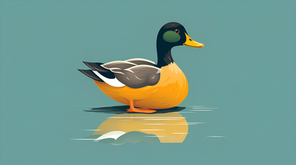 Beautiful Duck Design, Perfect for your Project or Wallpaper, Ai Generative - obrazy, fototapety, plakaty