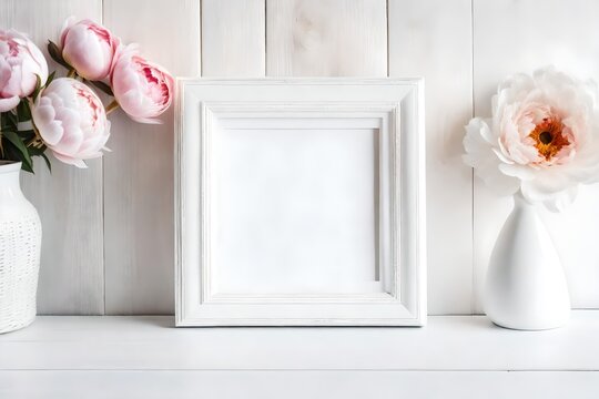 photo frame with roses