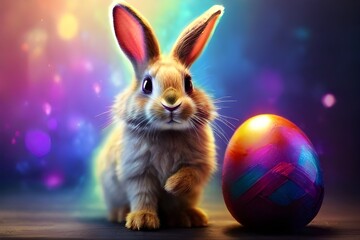 Fototapeta na wymiar easter bunny with easter eggs easter bunny with easter egg easter bunny with a basket of eggs