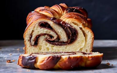 Fototapeta premium Capture the essence of Babka in a mouthwatering food photography shot