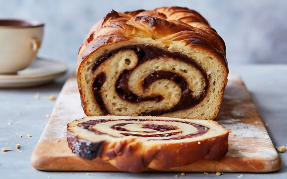Capture the essence of Babka in a mouthwatering food photography shot