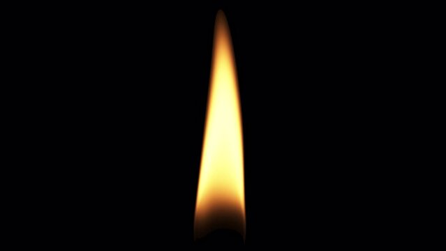 In the gentle embrace of a glowing candle, the surroundings are bathed in warm radiance, set against an alpha channel background for versatile utilization in video editing and production.