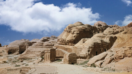 The Three Cubes of Petra is a popular name for three tall, rectangular tombs that are located in...