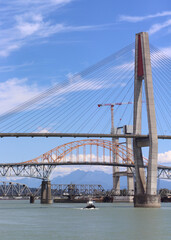 Architecture of bridges of New Westminster in British Columbia Canada