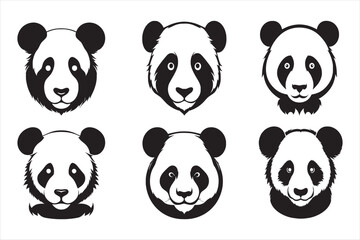 Fototapeta premium Silhouette Vector design of a 'Panda icon
