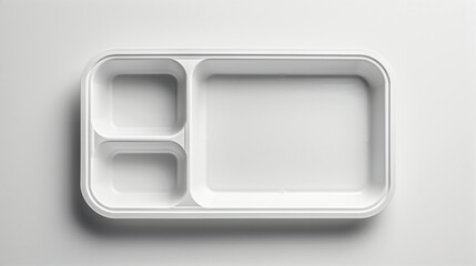 Showcase your products with an AI-created plain white paper or plastic tray for product display. 