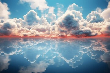 The basin overflows with clouds. Generative AI