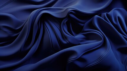  a close up of a blue cloth with a very large amount of wrinky material on top of it.