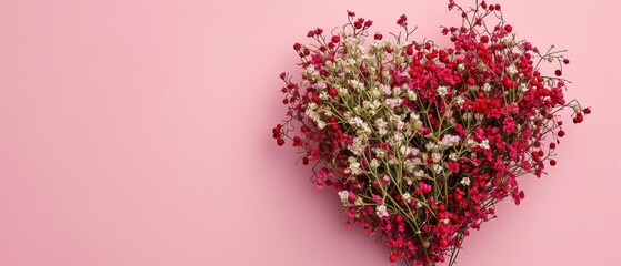 Minimalist valentines day scene wallpaper, simple, empty space for text