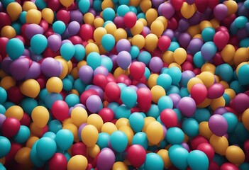 Fototapeta na wymiar Colorful balloons pile background
