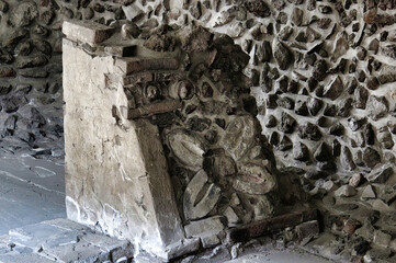 Mexico City (Mexico) The ruins of the Aztec house of the eagles near the Templo Mayor, the main temple of Tenochtitlan, capital of the Aztec empire.