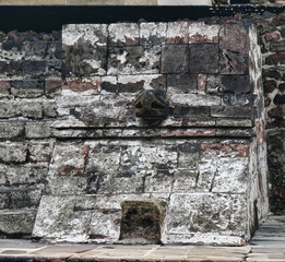 Mexico City (Mexico) The ruins of the Aztec house of the eagles near the Templo Mayor, the main temple of Tenochtitlan, capital of the Aztec empire.