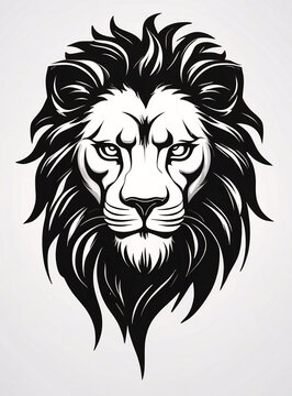 Logo illustration of black lion