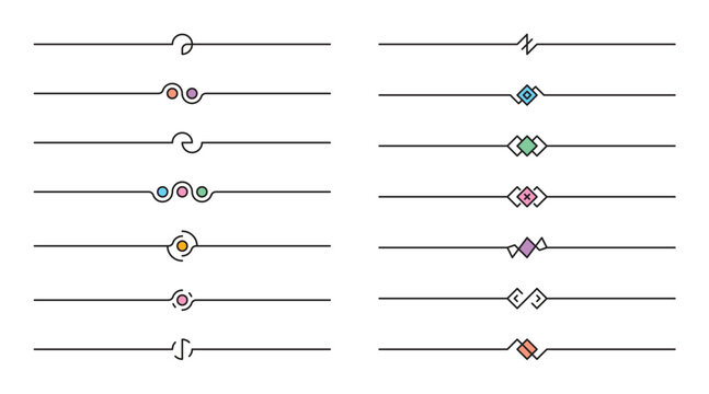 divider design set. text division marks