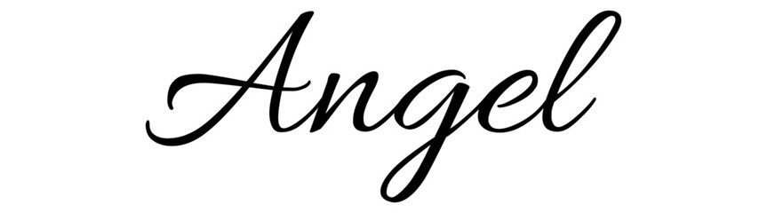 Angel - black color - name - ideal for websites, emails, presentations, greetings, banners, cards, books, t-shirt, sweatshirt, prints, cricut, silhouette,	
