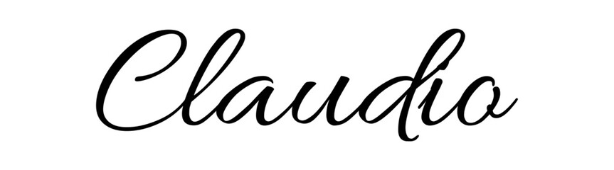 Claudio - black color - name - ideal for websites, emails, presentations, greetings, banners, cards, books, t-shirt, sweatshirt, prints, cricut, silhouette,	
