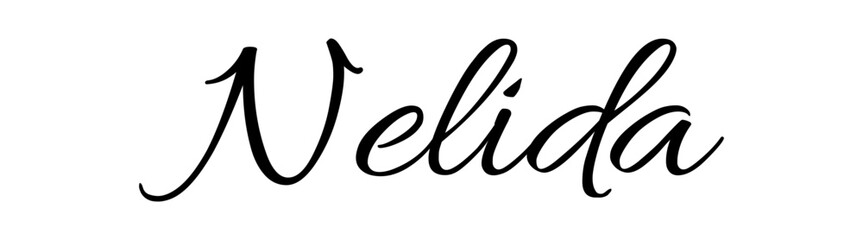 Nelida - black color - name - ideal for websites, emails, presentations, greetings, banners, cards, books, t-shirt, sweatshirt, prints, cricut, silhouette,	
