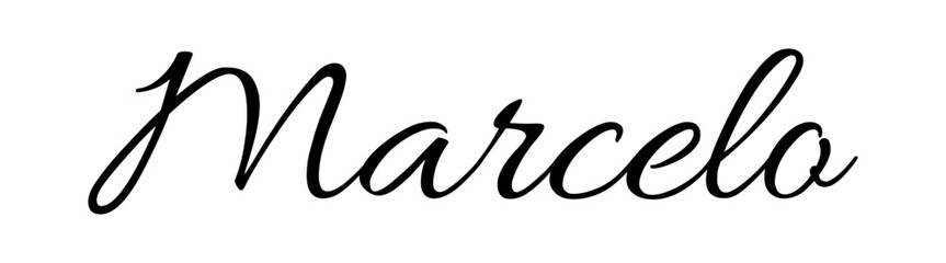 Marcelo - black color - name - ideal for websites, emails, presentations, greetings, banners, cards, books, t-shirt, sweatshirt, prints, cricut, silhouette,	
