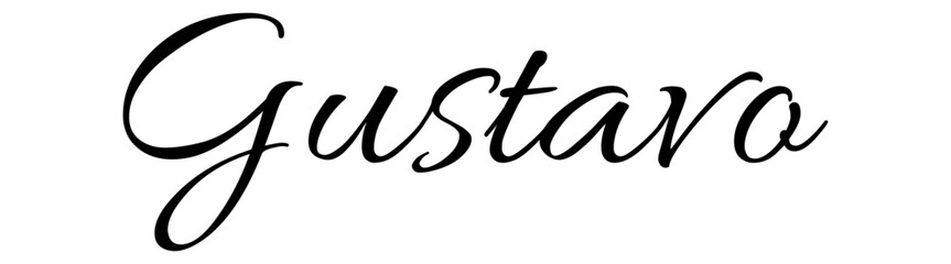 Gustavo - black color - name - ideal for websites, emails, presentations, greetings, banners, cards, books, t-shirt, sweatshirt, prints, cricut, silhouette,	
 - obrazy, fototapety, plakaty