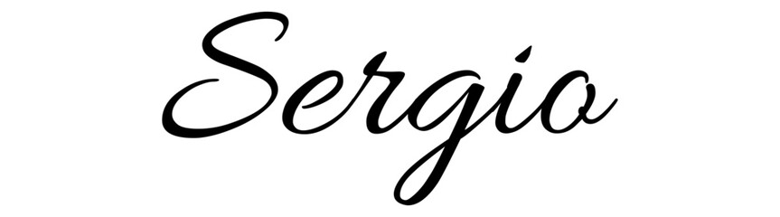 Sergio - black color - name - ideal for websites, emails, presentations, greetings, banners, cards, books, t-shirt, sweatshirt, prints, cricut, silhouette,	
