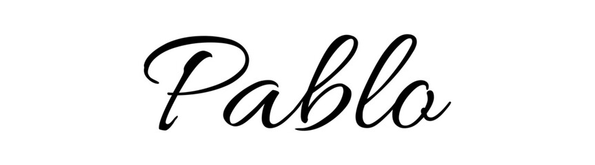 Pablo - black color - name - ideal for websites, emails, presentations, greetings, banners, cards, books, t-shirt, sweatshirt, prints, cricut, silhouette,	
