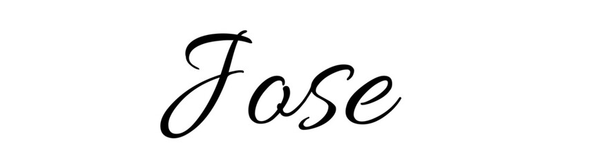 Jose - black color - name - ideal for websites, emails, presentations, greetings, banners, cards, books, t-shirt, sweatshirt, prints, cricut, silhouette,	
