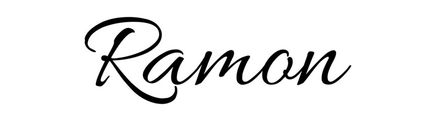 Fototapeta premium Ramon - black color - name - ideal for websites, emails, presentations, greetings, banners, cards, books, t-shirt, sweatshirt, prints, cricut, silhouette, 