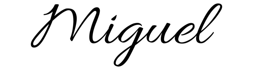Miguel - black color - name - ideal for websites, emails, presentations, greetings, banners, cards, books, t-shirt, sweatshirt, prints, cricut, silhouette,	
 - obrazy, fototapety, plakaty