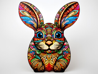 easter bunny with easter eggs