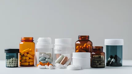 Muurstickers pills and bottle of medicine © Touseef
