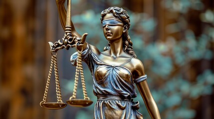 a statue of justice holds a scale of scales in her hands,
